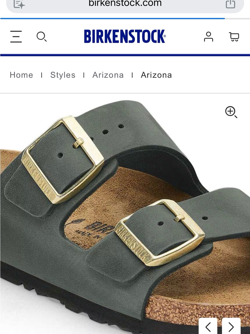 Birkenstock Arizona Two-Strap Sandal in Thyme medium/narrow - Picture 5 of 10
